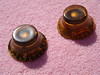 1956 through 1959 Les Paul Junior Amber bonnet knobs : 